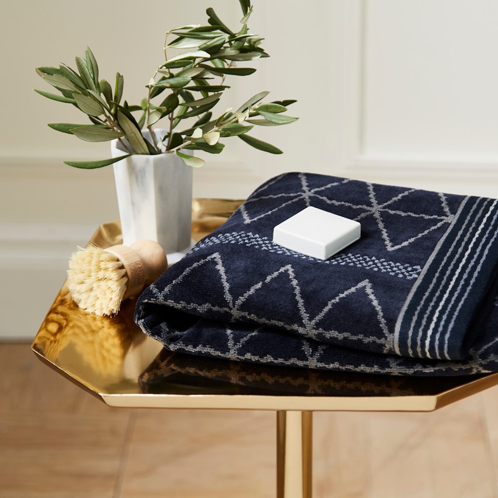 Mazana Towels by Bedeck of Belfast in Midnight Blue